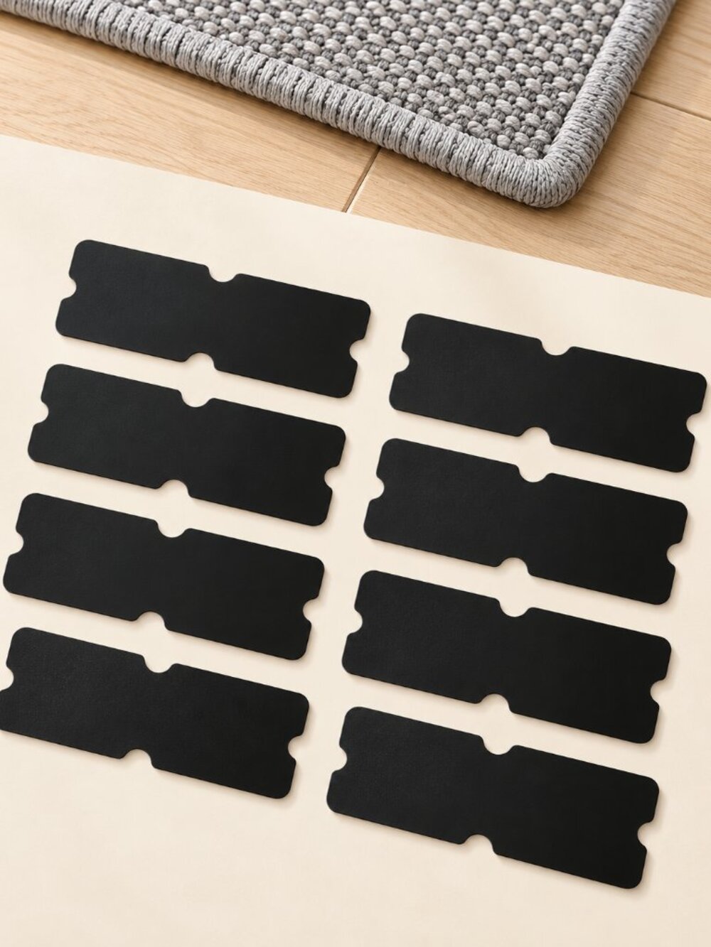 8-Pack Reusable Rug Grippers Heavy-Duty Anti-Slip Washable Rug Corner Pads